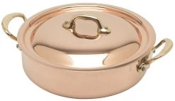 Mauviel M'150B Braadpan Met Deksel ø 20 Cm Koper Bronzen Greep