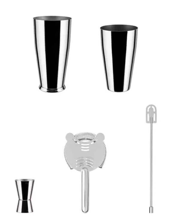 Alessi Lunar Eclipse Cocktailset Rvs 4-delig 3 Alessi Lunar Eclipse Cocktailset Rvs 4-delig