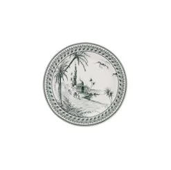 Gien Les Dépareillées Vue D'Orient Onderzetter 12,8 Cm Keramiek Crème-groen