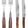 Laguiole En Aubrac Shepherds Cross Steakmessen Met Vorken Thuya Hout 4-delig