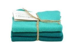 Solwang Design Vaatdoekjes 25 X 25 Cm Katoen Turquoise Green 3 Stuks
