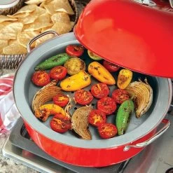 Nordic Ware Kettle Smoker Rookpan ø 31,4 Cm Rood -Boetiekwinkel voor keukengerei 36556 salsa01 silver 1