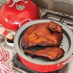 Nordic Ware Kettle Smoker Rookpan ø 31,4 Cm Rood -Boetiekwinkel voor keukengerei 36556 turkey03 silver 1