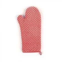 Bunzlau Castle Kleine Ruit Ovenwant Katoen Rood