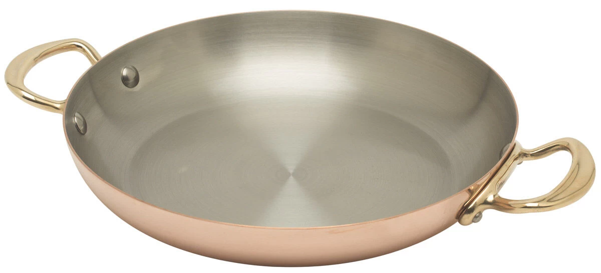 Mauviel M'150B Serveer- En Paellapan ø 32 Cm Koper Bronzen Greep 3 Mauviel M'150B Serveer- En Paellapan ø 32 Cm Koper Bronzen Greep