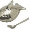 Alessi Colombina Fish Zoutpotje Met Lepel 7,4 X 4,5 X 4,2 Cm Rvs -Boetiekwinkel voor keukengerei 5256 83114 1
