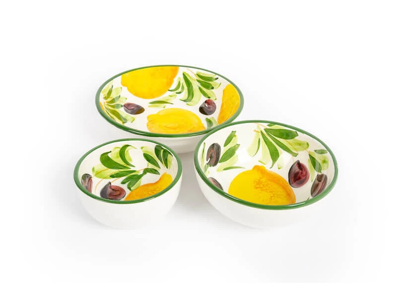 Oldenhof Ronde Schaal Met Citroenen En Olijven ø 16 Cm Aardewerk Wit 4 Oldenhof Ronde Schaal Met Citroenen En Olijven ø 16 Cm Aardewerk Wit - Afbeelding 2