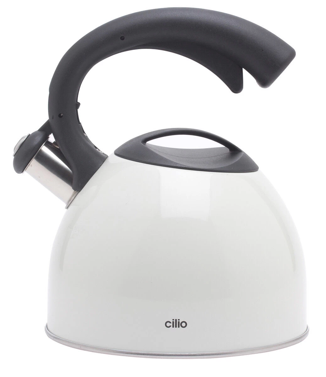 Cilio Fluitketel 2,5 Liter Rvs Wit 3 Cilio Fluitketel 2,5 Liter Rvs Wit