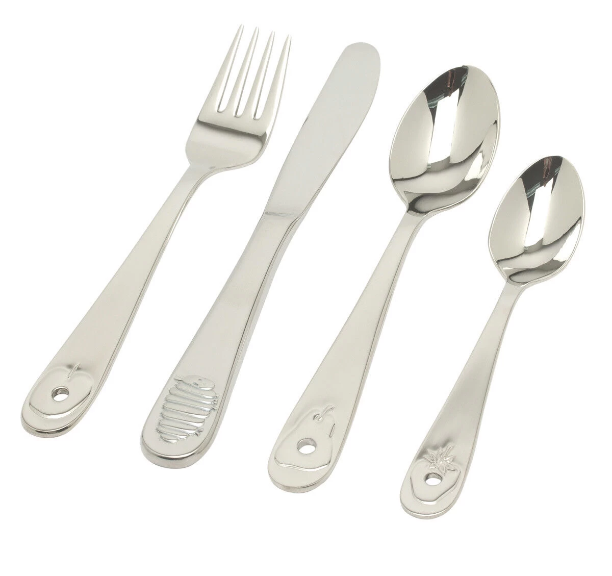 Van Kempen & Begeer Junior Bestek Rupsje Nooitgenoeg Rvs 4-delig 3 Van Kempen & Begeer Junior Bestek Rupsje Nooitgenoeg Rvs 4-delig