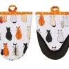 Ulster Weavers Cats In Waiting Kleine Ovenwant Katoen Oranje 2 Stuks -Boetiekwinkel voor keukengerei 7ncaw022 1