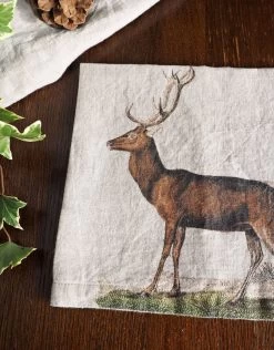 Oldenhof Wild Animals Servet 45 X 45 Cm Linnen 6 Stuks -Boetiekwinkel voor keukengerei 8