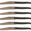 Laguiole En Aubrac Steakmes 11,5 Cm Titanium Paperstone Donkerbruin 6 Stuks -Boetiekwinkel voor keukengerei 8210 59232 1