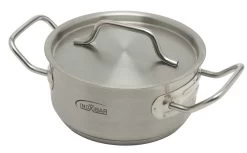 Inoxibar Industriële Lage Kookpan ø 16 Cm Rvs Mat