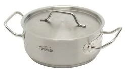 Inoxibar Industriële Lage Kookpan ø 20 Cm Rvs Mat