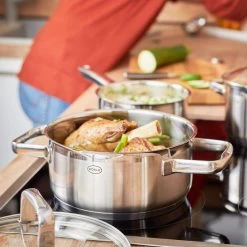 Rösle Charm Lage Kookpan Met Glasdeksel ø 20 Cm Rvs -Boetiekwinkel voor keukengerei 91934 06