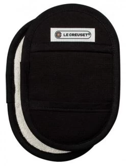 Le Creuset Pannenlappen 18 X 12,5 Cm Katoen Zwart 2 Stuks