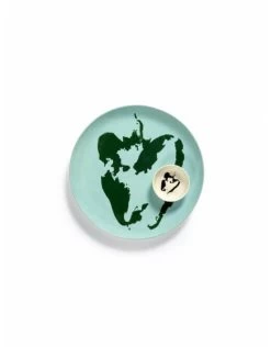 Serax Feast By Ottolenghi Bord L ø 26 Cm H 2 Cm Aardewerk Azure + Pepper Green -Boetiekwinkel voor keukengerei b8921006hs2