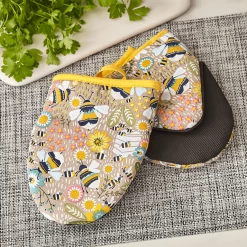 Ulster Weavers Bee Keeper Kleine Ovenwant Katoen Geel 2 Stuks -Boetiekwinkel voor keukengerei bee keeper mitts klein 1