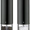 Cilio Bergamo Elektrische Peper- En Zoutmolen 22 Cm Rvs Zwart -Boetiekwinkel voor keukengerei bergamo