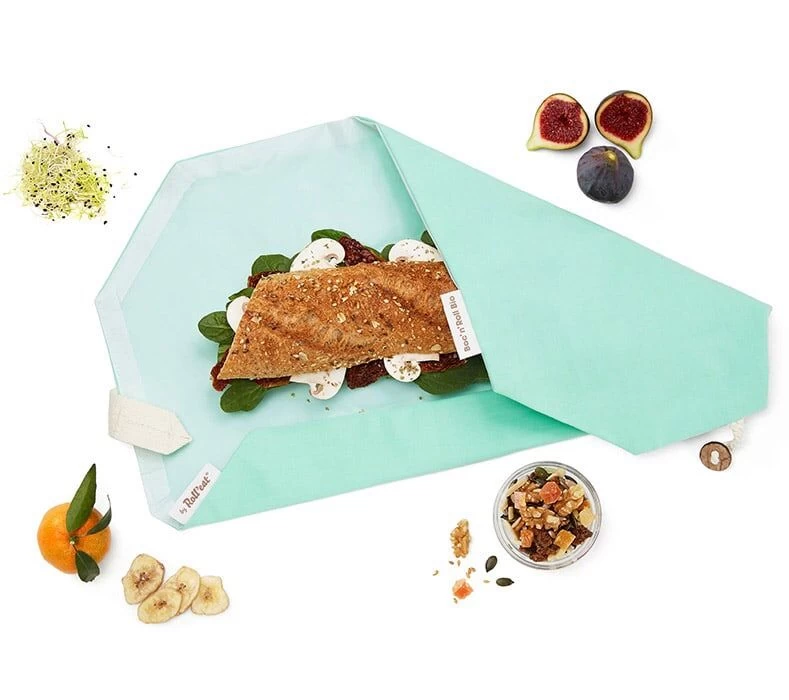 By Roll'eat Boc'n'Roll Bio Herbruikbaar Boterhamzakje 45 X 32 Cm Katoen Groen 4 By Roll'eat Boc'n'Roll Bio Herbruikbaar Boterhamzakje 45 X 32 Cm Katoen Groen - Afbeelding 2