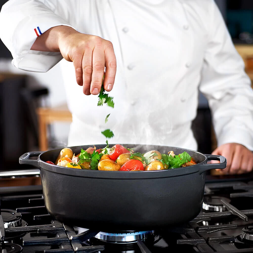 Chasseur Braadpan Ovaal 6 Liter ø 31 Cm Gietijzer Mat Zwart 6 Chasseur Braadpan Ovaal 6 Liter ø 31 Cm Gietijzer Mat Zwart - Afbeelding 4