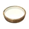 By Room Ronde Schaal Met Rechte Wand ø 28 Cm Mangohout Wit -Boetiekwinkel voor keukengerei by room rechte rand 1