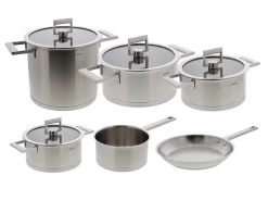 Cristel Strate Fixed Pannenset Met Glasdeksels Rvs 6-delig