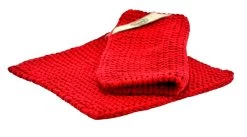 Solwang Design Pannenlap 22 X 22 Cm Katoen Deep Red 2 Stuks