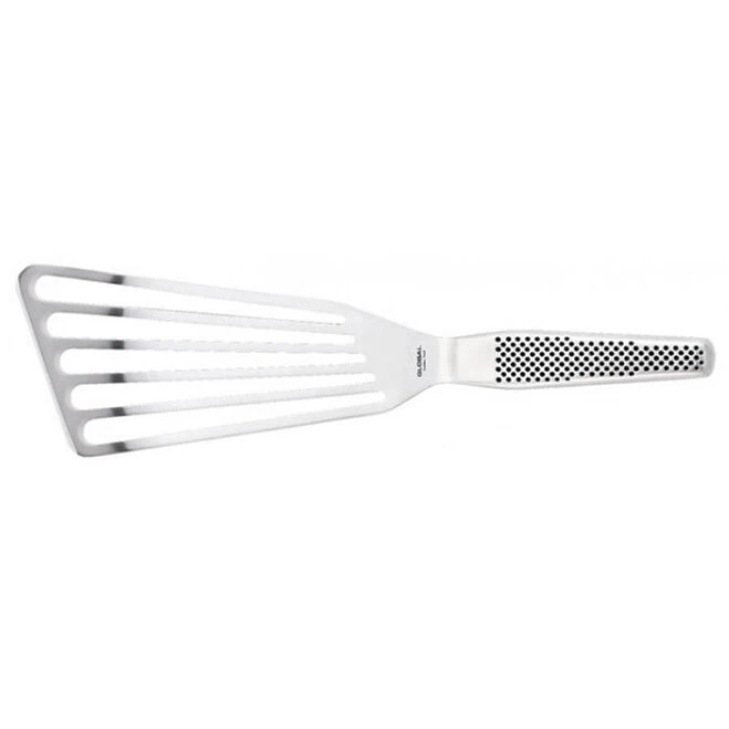 Global GS27 Spatel Met Gleuven 27,5 Cm Messenstaal 3 Global GS27 Spatel Met Gleuven 27,5 Cm Messenstaal