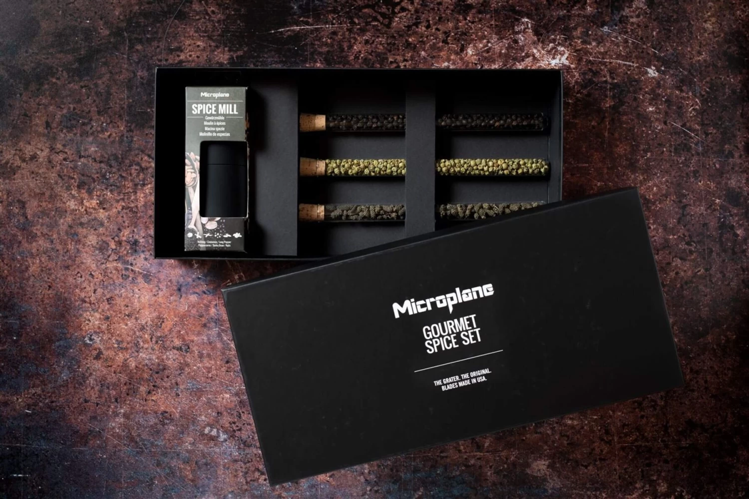 Microplane Kruidenmolen Met 3 Soorten Peper Staal Zwart 3 Microplane Kruidenmolen Met 3 Soorten Peper Staal Zwart