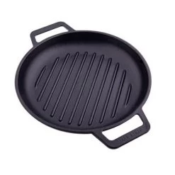 Victoria Skillet Grillpan Met 2 Grepen ø 26 Cm Geëmailleerd Gietijzer