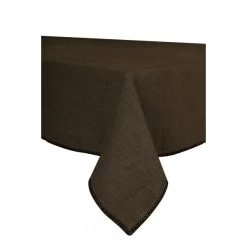 Haomy Letia Tafelkleed 170 X 170 Cm Linnen Donkerbruin