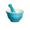 Le Creuset Vijzel 300 Ml Aardewerk Caribbean Blue -Boetiekwinkel voor keukengerei lc 20180820 us ps 09257 mortero