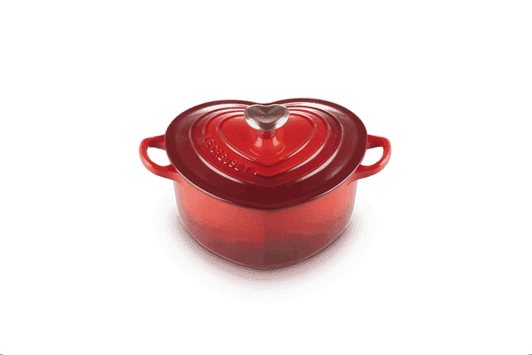 Le Creuset Braadpan Hartvormig Met Rvs Knop 2 Liter Gietijzer Kersrood 4 Le Creuset Braadpan Hartvormig Met Rvs Knop 2 Liter Gietijzer Kersrood - Afbeelding 2