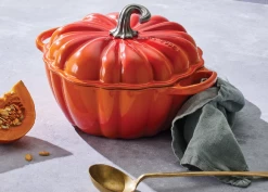 Le Creuset Pompoen Braadpan ø 24 Cm Gietijzer Vulcanique -Boetiekwinkel voor keukengerei le creuset braadpan pompoen 24 cm 37 ltr 3