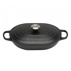 Le Creuset Oblong Lage Braadpan Ovaal ø 31 Cm Gietijzer Mat Zwart
