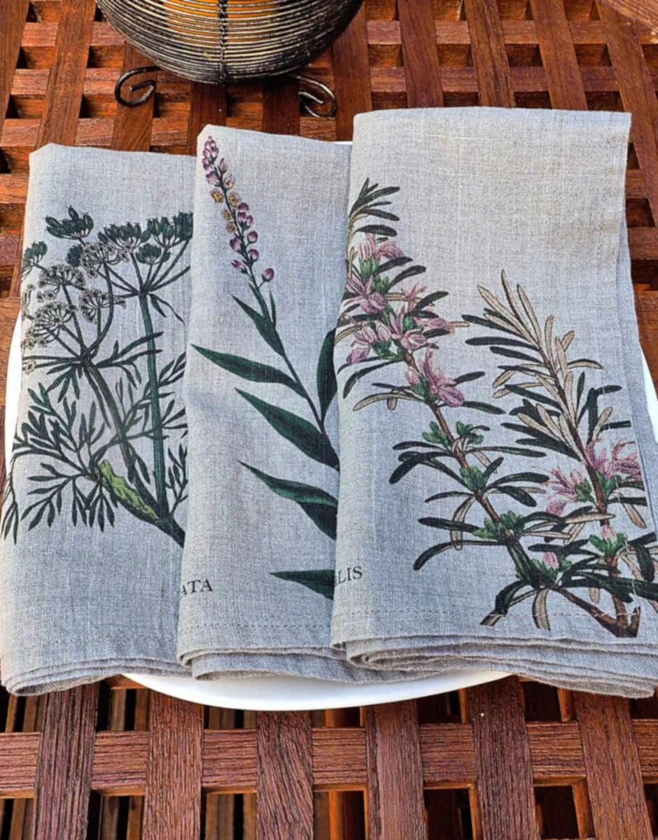 Oldenhof Herbs Servet 45 X 45 Cm Linnen 6 Stuks 4 Oldenhof Herbs Servet 45 X 45 Cm Linnen 6 Stuks - Afbeelding 2