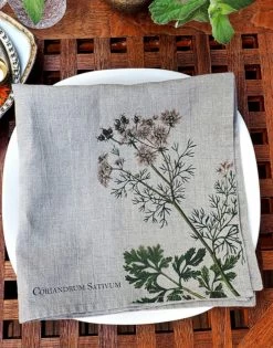 Oldenhof Herbs Servet 45 X 45 Cm Linnen 6 Stuks 11 Oldenhof Herbs Servet 45 X 45 Cm Linnen 6 Stuks -Boetiekwinkel voor keukengerei linen napkins spice herbs floral linoroom 2