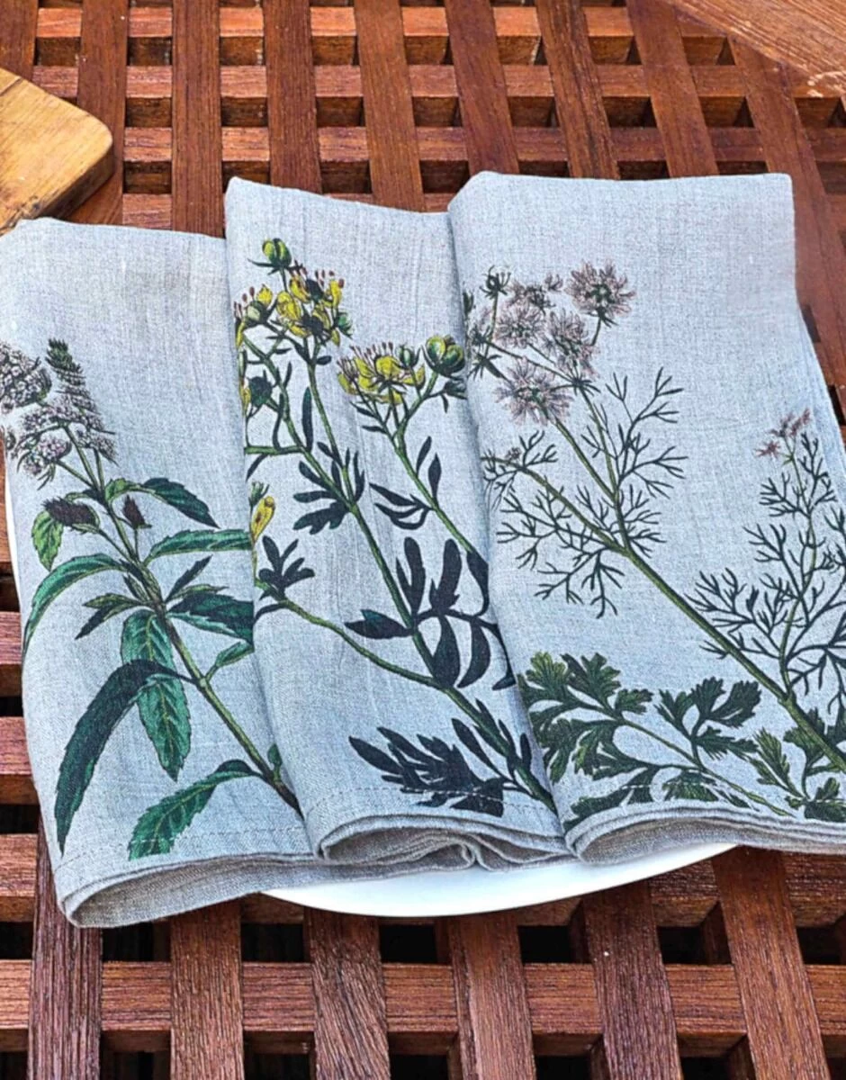 Oldenhof Herbs Servet 45 X 45 Cm Linnen 6 Stuks 3 Oldenhof Herbs Servet 45 X 45 Cm Linnen 6 Stuks