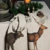 Oldenhof Deer & Moose Handdoek 42 X 60 Cm Linnen 2 Stuks 2 Oldenhof Deer & Moose Handdoek 42 X 60 Cm Linnen 2 Stuks -Boetiekwinkel voor keukengerei linoroom kitchen towels moose and deer lr7