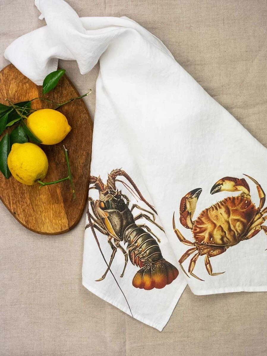 Oldenhof Crab & Lobster Handdoek 42 X 60 Cm Linnen 2 Stuks 5 Oldenhof Crab & Lobster Handdoek 42 X 60 Cm Linnen 2 Stuks - Afbeelding 3