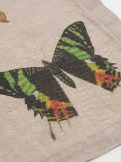 Oldenhof Flying Butterflies Servet 45 X 45 Cm Linnen 6 Stuks -Boetiekwinkel voor keukengerei linoroom napkins butterflies vertical lr 12