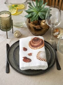 Oldenhof Sea Animals Servet 45 X 45 Cm Linnen 6 Stuks 11 Oldenhof Sea Animals Servet 45 X 45 Cm Linnen 6 Stuks -Boetiekwinkel voor keukengerei linoroom napkins sea animals vertical lr18