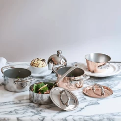 Mauviel M'Minis Steelpan Met Schenktuit Rond ø 5 Cm Rvs -Boetiekwinkel voor keukengerei mauviel m mini 5