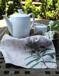 Oldenhof Mint & Rosemary Handdoek 42 X 60 Cm Linnen 2 Stuks -Boetiekwinkel voor keukengerei mint herbal linen tea towels by linoroom