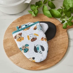 Ulster Weavers Mutley Crew Kleine Ovenwant Katoen Blauw 2 Stuks -Boetiekwinkel voor keukengerei mutley crew mitt cameo klein 1