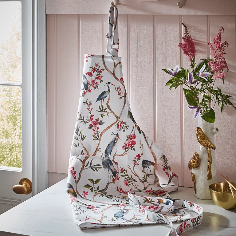 Ulster Weavers Oriental Birds Schort Katoen Crème 4 Ulster Weavers Oriental Birds Schort Katoen Crème - Afbeelding 2