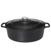 Chasseur Braadpan Ovaal 5 Liter ø 29 Cm Gietijzer Mat Zwart -Boetiekwinkel voor keukengerei oval casserole black03