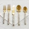 Daniël Van Dijck Bestekset Goudkleurig 5-delig -Boetiekwinkel voor keukengerei quid feci bestek 16