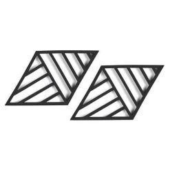 Zone Denmark Rhombus Lines Onderzetter 20 X 11,5 Cm Silicone Zwart 2 Stuks